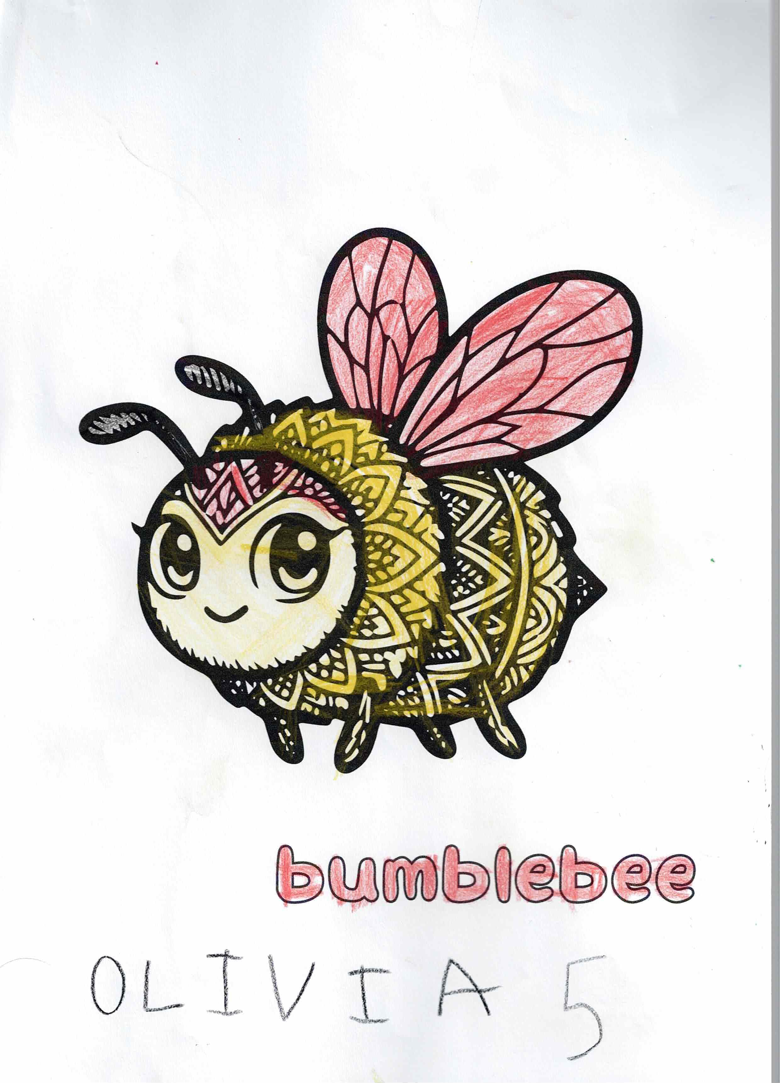 Artwork 18 from the Day of All Pollinators 2026 drawing workshop: abejorro-mandala