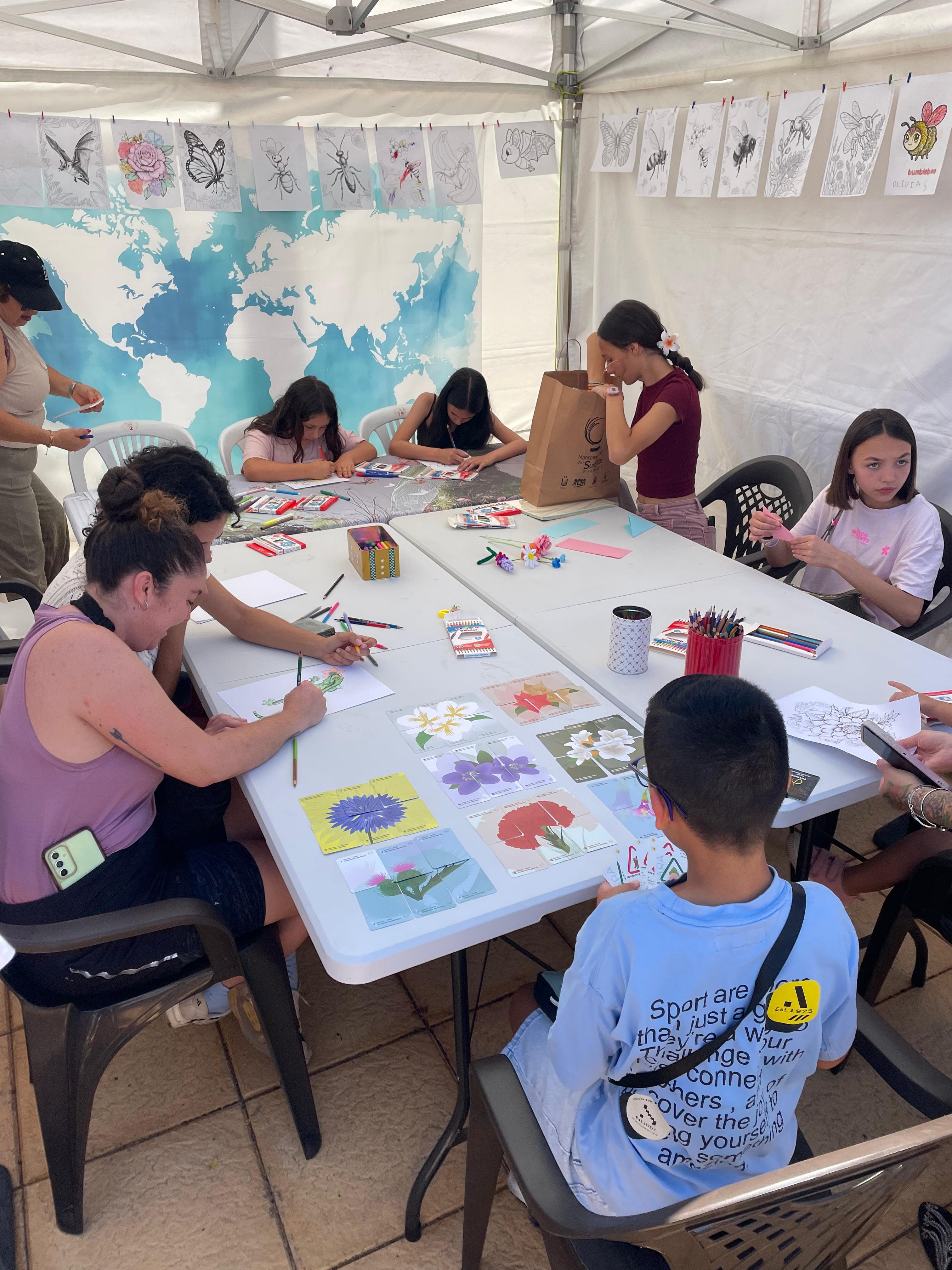 Paper Flower Workshop - Guardians of the Flowers card game as reference - Day of All Pollinators